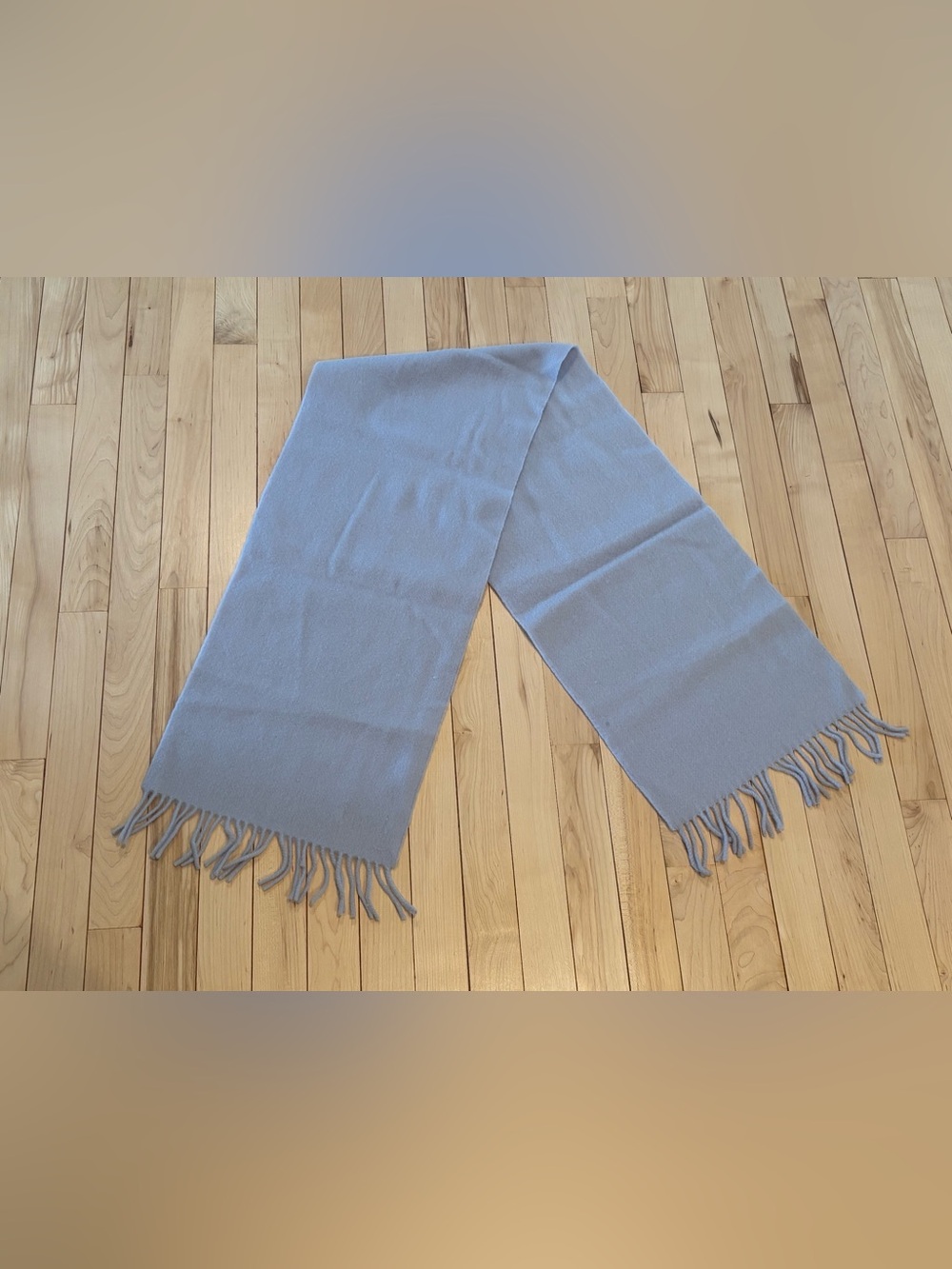 Vintage John Hanley Ireland Lambswool Scarf Periwinkle Blue